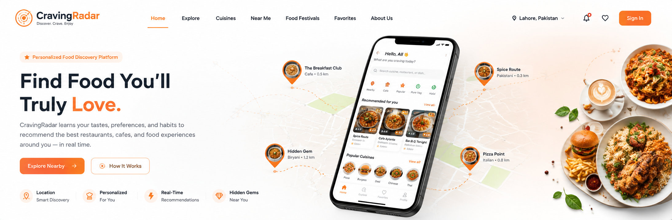 CravingRadar platform preview